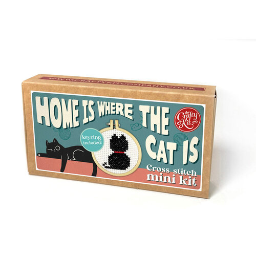 The Crafty Kit Company Borduurpakket Matchbox - Home is Where the Cat is - The Crafty Kit Company The Crafty Kit Company Borduurpakket Matchbox - Home is Where the Cat is - The Crafty Kit Company