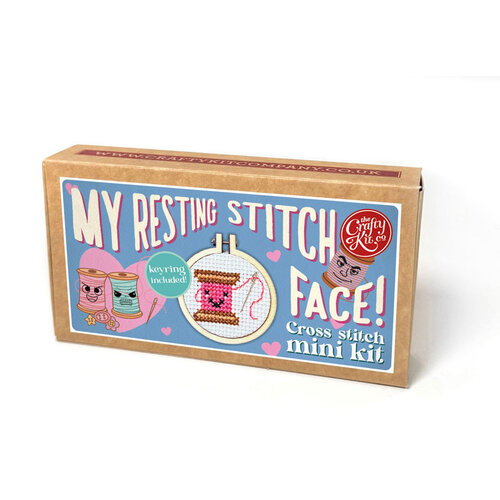 The Crafty Kit Company Borduurpakket Matchbox - My Resting Stitch Face! - The Crafty Kit Company The Crafty Kit Company Borduurpakket Matchbox - My Resting Stitch Face! - The Crafty Kit Company
