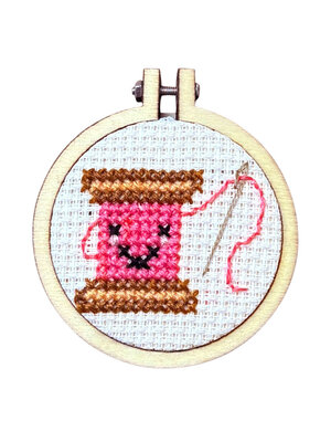 The Crafty Kit Company -  Borduurpakket Matchbox - My Resting Stitch Face! - The Crafty Kit Company
