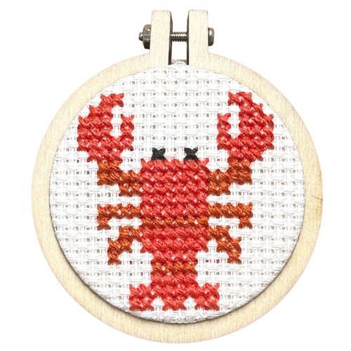 The Crafty Kit Company Borduurpakket Matchbox - You're Claw-some! - The Crafty Kit Company
