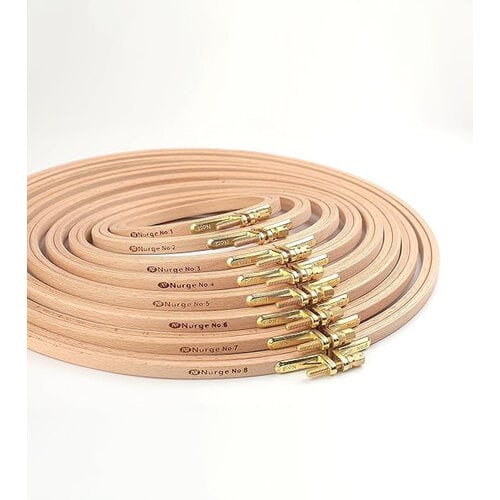 Nurge Nurge Borduurring beukenhout - 0,8 cm hoogte - 10 t/m 31 cm doorsnede