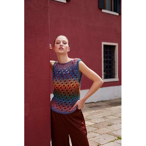 Lang Yarns Haakpakket Lang Yarns - Mouwloos truitje Poppy (model 7) - Quattro Dégradé