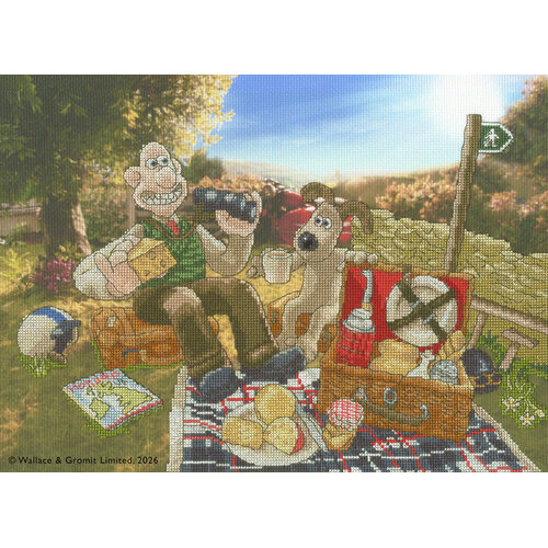 Bothy Threads Borduurpakket Wallace & Gromit - Countryside Picnic - Bothy Threads Bothy Threads Borduurpakket Wallace & Gromit - Countryside Picnic - Bothy Threads