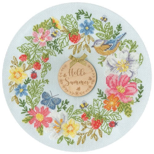 Bothy Threads Borduurpakket Jane Sunner - Summer Wreath - Bothy Threads Bothy Threads Borduurpakket Jane Sunner - Summer Wreath - Bothy Threads