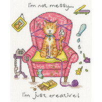 Borduurpakket Cockadoodle - Crafty Cat - Bothy Threads