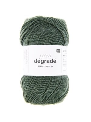 Rico Design Rico Design | Socks Dégradé (4-draads) | 100g | 400m | 007 Olijf
