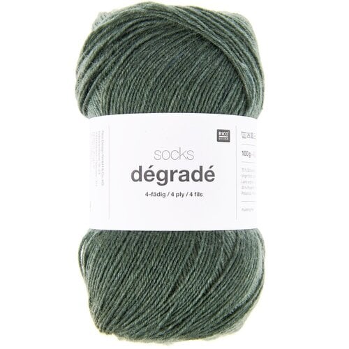 Rico Design Rico Design | Socks Dégradé (4-draads) | 100g | 400m | 007 Olijf