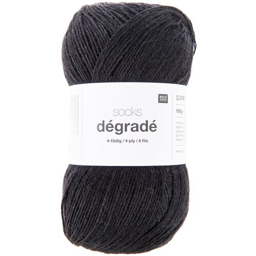 Rico Design Rico Design | Socks Dégradé (4-draads) | 100g | 400m | 008 Zwart Rico Design Rico Design | Socks Dégradé (4-draads) | 100g | 400m | 008 Zwart