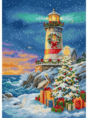 Leti Stitch Borduurpakket Lighthouse Noel - Leti Stitch Leti Stitch Borduurpakket Lighthouse Noel - Leti Stitch