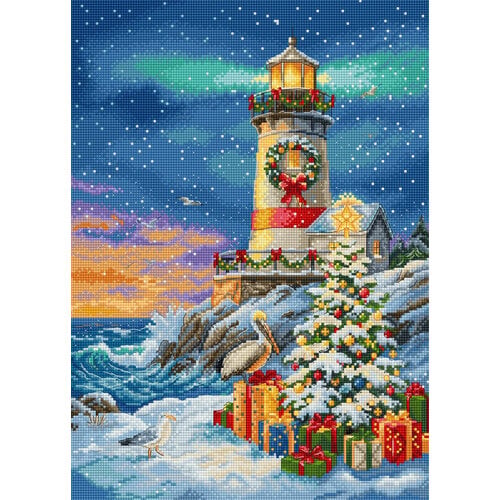 Leti Stitch Borduurpakket Lighthouse Noel - Leti Stitch Leti Stitch Borduurpakket Lighthouse Noel - Leti Stitch