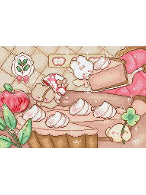 Leti Stitch Borduurpakket Pumpkin Pie Chase - Leti Stitch Leti Stitch Borduurpakket Pumpkin Pie Chase - Leti Stitch