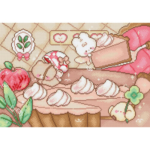 Leti Stitch Borduurpakket Pumpkin Pie Chase - Leti Stitch Leti Stitch Borduurpakket Pumpkin Pie Chase - Leti Stitch