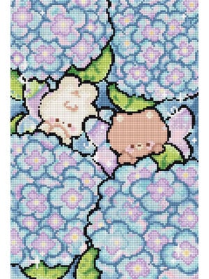 Leti Stitch Borduurpakket Hiding in Hydrangea - Leti Stitch Leti Stitch Borduurpakket Hiding in Hydrangea - Leti Stitch
