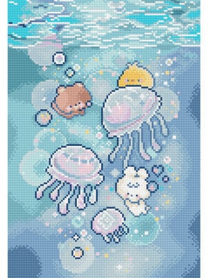 Leti Stitch Borduurpakket Jellyfish Dance - Leti Stitch Leti Stitch Borduurpakket Jellyfish Dance - Leti Stitch