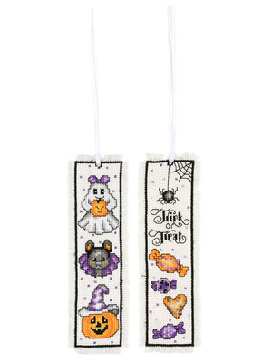 Vervaco Bladwijzer kit Halloween set van 2 Vervaco Bladwijzer kit Halloween set van 2