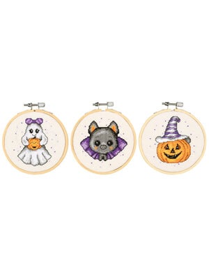 Vervaco Miniatuur kit met borduurring Halloween set van 3 – Vervaco Vervaco Miniatuur kit met borduurring Halloween set van 3 – Vervaco