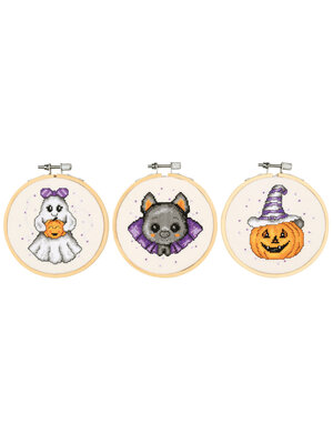 Vervaco Official Miniatuur kit met borduurring Halloween set van 3 – Vervaco Vervaco Official Miniatuur kit met borduurring Halloween set van 3 – Vervaco