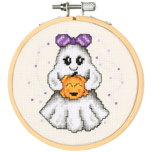 Vervaco Miniatuur kit met borduurring Halloween set van 3 – Vervaco