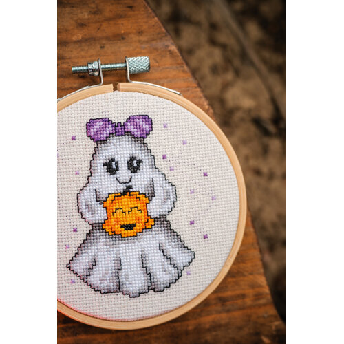 Vervaco Miniatuur kit met borduurring Halloween set van 3 – Vervaco