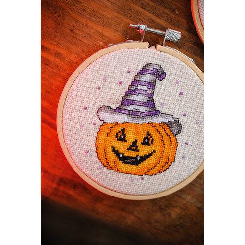 Vervaco Miniatuur kit met borduurring Halloween set van 3 – Vervaco