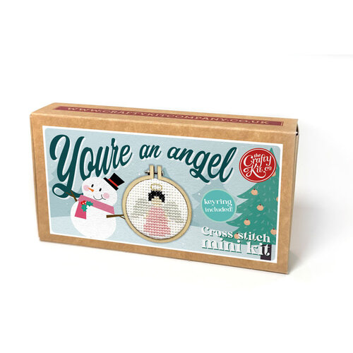 The Crafty Kit Company Borduurpakket Matchbox You're an Angel - The Crafty Kit Company
