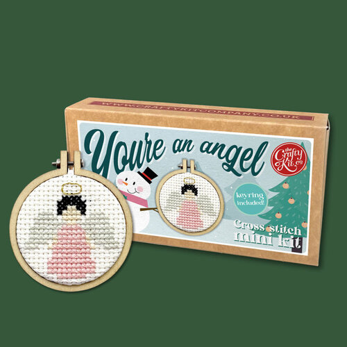 The Crafty Kit Company Borduurpakket Matchbox You're an Angel - The Crafty Kit Company