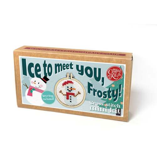 The Crafty Kit Company Borduurpakket Matchbox Ice to Meet You, Frosty! - The Crafty Kit Company The Crafty Kit Company Borduurpakket Matchbox Ice to Meet You, Frosty! - The Crafty Kit Company