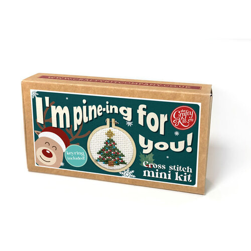 The Crafty Kit Company Borduurpakket Matchbox I'm Pine-ing for You - The Crafty Kit Company The Crafty Kit Company Borduurpakket Matchbox I'm Pine-ing for You - The Crafty Kit Company