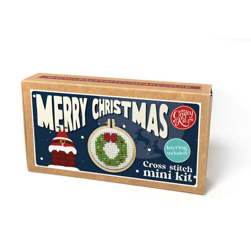 The Crafty Kit Company Borduurpakket Matchbox Merry Christmas - The Crafty Kit Company The Crafty Kit Company Borduurpakket Matchbox Merry Christmas - The Crafty Kit Company