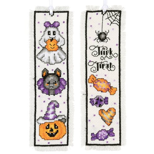 Vervaco Official Bladwijzer kit Halloween set van 2 Vervaco Official Bladwijzer kit Halloween set van 2