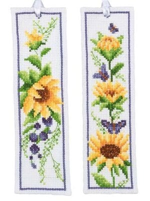 Vervaco Official Bladwijzer kit Zonnebloemen set van 2 Vervaco Official Bladwijzer kit Zonnebloemen set van 2