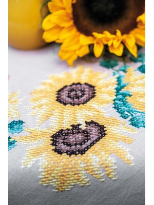 Vervaco Tafelkleed kit Zonnebloemen Vervaco Tafelkleed kit Zonnebloemen