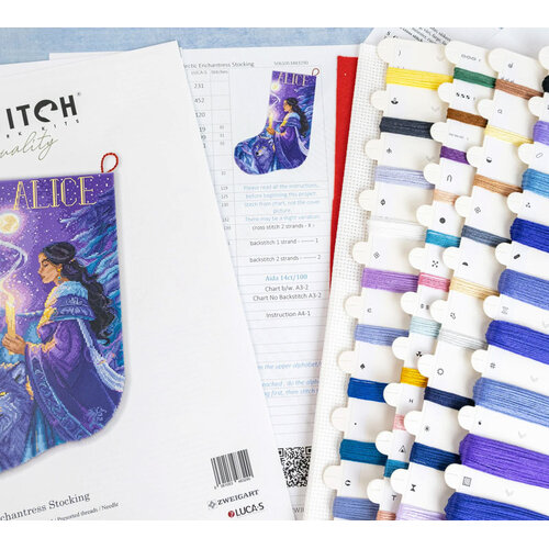 Leti Stitch Borduurpakket Arctic Enchantress Stocking - Leti Stitch Leti Stitch Borduurpakket Arctic Enchantress Stocking - Leti Stitch