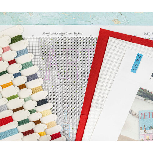 Leti Stitch Borduurpakket London Winter Charm Stocking - Leti Stitch