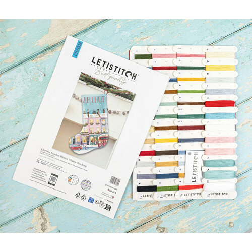 Leti Stitch Borduurpakket London Winter Charm Stocking - Leti Stitch