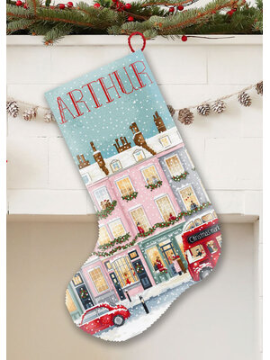 Leti Stitch Borduurpakket London Winter Charm Stocking - Leti Stitch Leti Stitch Borduurpakket London Winter Charm Stocking - Leti Stitch