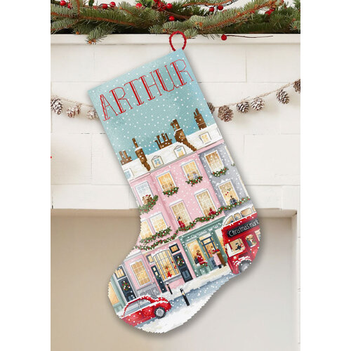 Leti Stitch Borduurpakket London Winter Charm Stocking - Leti Stitch