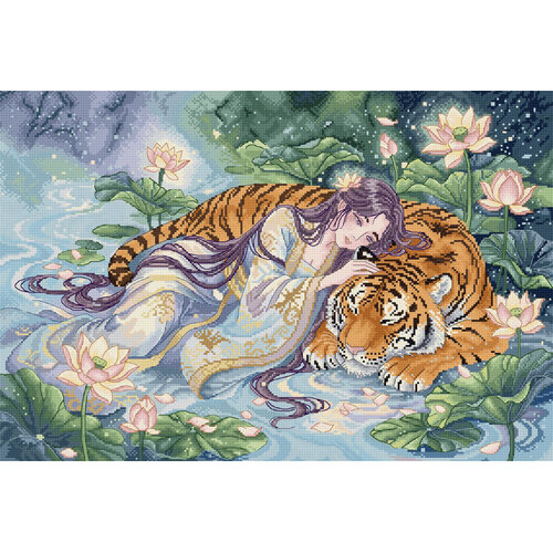 Leti Stitch Borduurpakket Tiger's Embrace - Leti Stitch