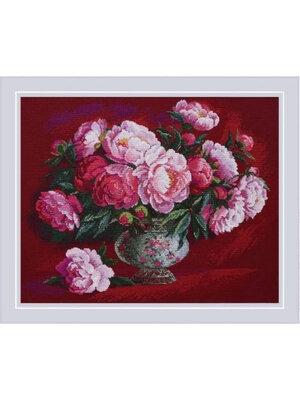 RIOLISf Borduurpakket Luxurious Peonies - RIOLIS RIOLISf Borduurpakket Luxurious Peonies - RIOLIS