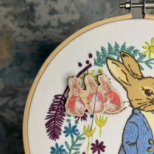 The Crafty Kit Company - Wooden Needle Minder - Flopsy, Mopsy and Cotton-tail - The Crafty Kit Company The Crafty Kit Company - Wooden Needle Minder - Flopsy, Mopsy and Cotton-tail - The Crafty Kit Company
