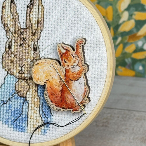 The Crafty Kit Company - Wooden Needle Minder - Squirrel Nutkin - The Crafty Kit Company The Crafty Kit Company - Wooden Needle Minder - Squirrel Nutkin - The Crafty Kit Company