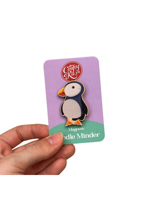 The Crafty Kit Company -  Wooden Needle Minder - Puffin - The Crafty Kit Company