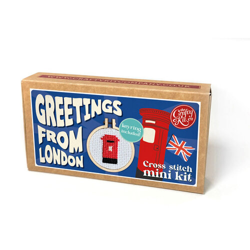 The Crafty Kit Company - Borduurpakket Matchbox - Greetings from London - The Crafty Company The Crafty Kit Company - Borduurpakket Matchbox - Greetings from London - The Crafty Company