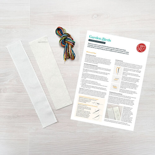 The Crafty Kit Company - Borduurpakket Boekenlegger- Garden Birds - The Crafty Company The Crafty Kit Company - Borduurpakket Boekenlegger- Garden Birds - The Crafty Company