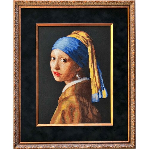 RIOLIS Borduurpakket Girl with a Pearl Earring after J. Vermeer's Painting - RIOLIS RIOLIS Borduurpakket Girl with a Pearl Earring after J. Vermeer's Painting - RIOLIS