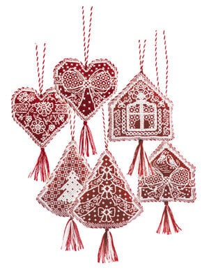 RIOLIS Borduurpakket Christmas Ornaments Gingerbread Patterns - RIOLIS RIOLIS Borduurpakket Christmas Ornaments Gingerbread Patterns - RIOLIS