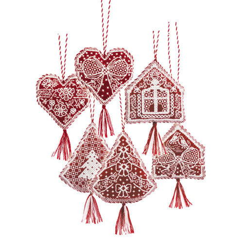 RIOLIS Borduurpakket Christmas Ornaments Gingerbread Patterns - RIOLIS RIOLIS Borduurpakket Christmas Ornaments Gingerbread Patterns - RIOLIS