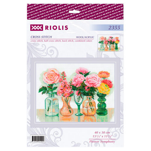 RIOLIS Borduurpakket Flower Symphony - RIOLIS RIOLIS Borduurpakket Flower Symphony - RIOLIS