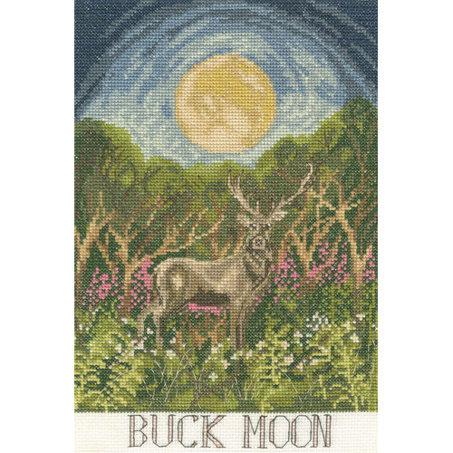 Bothy Threads Borduurpakket Lizzie Spikes - Buck Moon - Bothy Threads Bothy Threads Borduurpakket Lizzie Spikes - Buck Moon - Bothy Threads