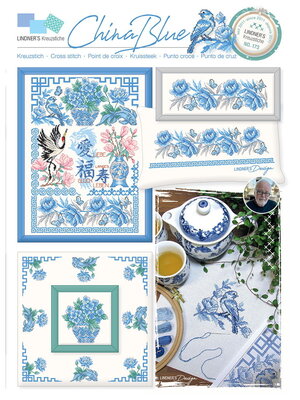 Lindner’s Kreuzstiche Patroon Lindner 173 - China blauw Lindner’s Kreuzstiche Patroon Lindner 173 - China blauw